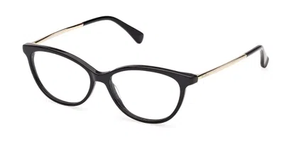 Max Mara Mm5236 001 Women's Glasses  Size 52 - Free Lenses - Blue Light Block Available In Black