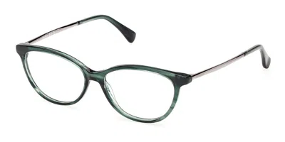 Max Mara Mm5236 098 Women's Glasses  Size 52 - Free Lenses - Blue Light Block Available In Green