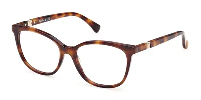 Max Mara Mm5238 052 Women's Glasses  Size 52 - Free Lenses - Blue Light Block Available In Brown