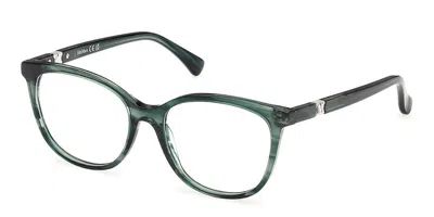 Max Mara Mm5238 098 Women's Glasses  Size 52 - Free Lenses - Blue Light Block Available In Green