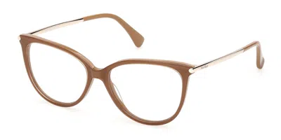 Max Mara Mm5247 046 Women's Glasses Brown Size 53 - Free Lenses - Blue Light Block Available In Burgundy
