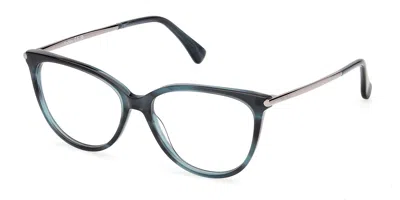 Max Mara Mm5247 064 Women's Glasses Blue Size 53 - Free Lenses - Blue Light Block Available