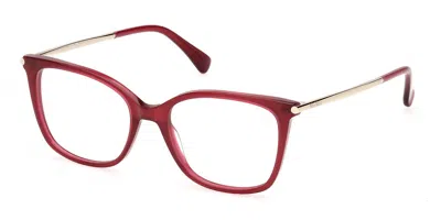 Max Mara Mm5248 069 Women's Glasses Burgundy Size 52 - Free Lenses - Blue Light Block Available In Red