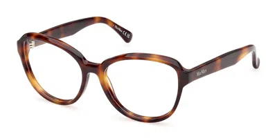 Max Mara Mm5249 052 Women's Glasses Tortoiseshell Size 55 - Free Lenses - Blue Light Block Available In Brown