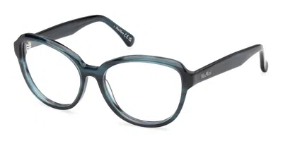 Max Mara Mm5249 064 Women's Glasses Blue Size 55 - Free Lenses - Blue Light Block Available
