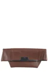 Max Mara Mm Clasp Clutch In Cocoa