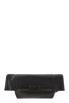Max Mara Women's Mmclaspclutch - Small Natural Leather Clutch Bag In Black