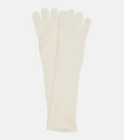 Max Mara Mmjock Cashmere Gloves In Neutral