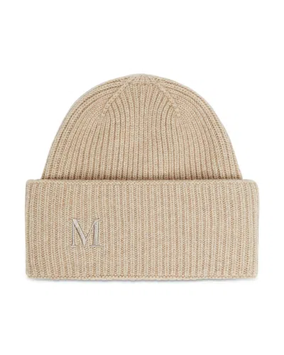 Max Mara Mmretina Cashmere Beanie Hat In Neutral