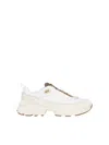 Max Mara Running Shoes In Technical Fabric And Leather In White