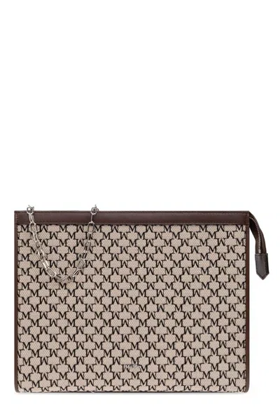 Max Mara Mmtrousses Logo Plaque Zip In Brown