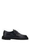 Max Mara Black Leather Monk Strap Buckle Shoes In 004