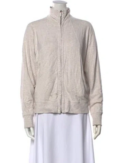 Pre-owned Max Mara Mock Neck Long Sleeve Sweatshirt In Grey