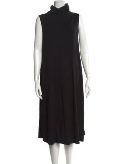 Pre-owned Max Mara Mock Neck Midi Length Dress In Multi