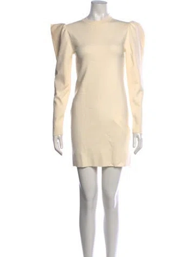 Pre-owned Max Mara Mock Neck Mini Dress W/ Tags In Neutrals