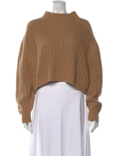 Pre-owned Max Mara Mock Neck Sweater In Brown