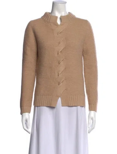 Pre-owned Max Mara Mock Neck Sweater In Neutral