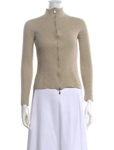 Pre-owned Max Mara Mock Neck Sweater In Neutrals