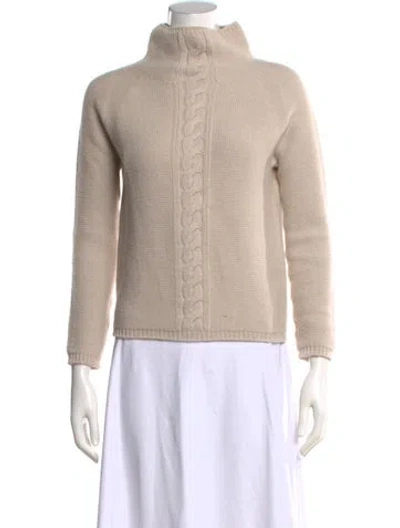 Pre-owned Max Mara Mock Neck Sweater In Neutrals