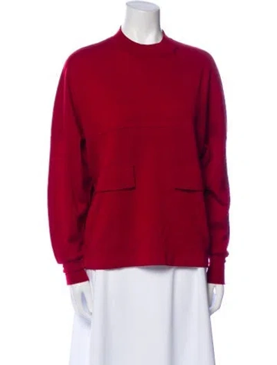 Pre-owned Max Mara Mock Neck Sweater In Red