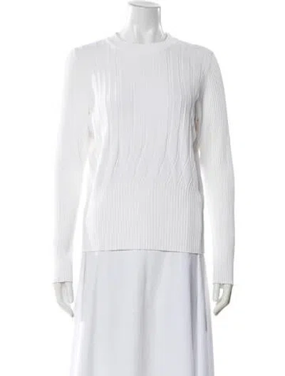 Pre-owned Max Mara Mock Neck Sweater In White