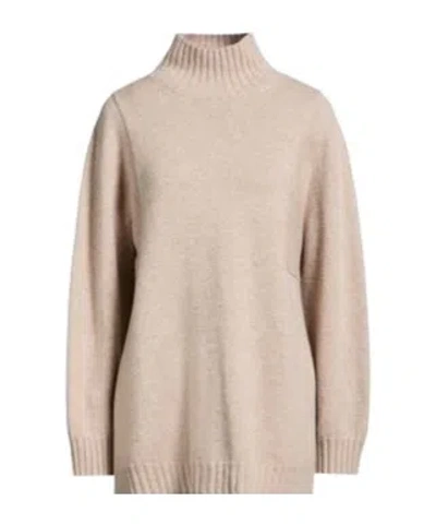 Max Mara Mock-neck Knit Top In Nude