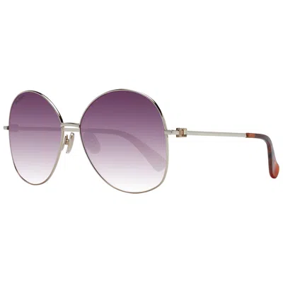 Max Mara Gold Women Sunglasses In Purple