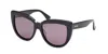 Max Mara Mod. Mm0076 In Shiny Black/smoke Lenses