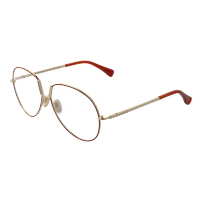 Max Mara Orange Women Optical Frames In Gold