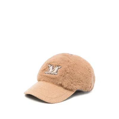 Max Mara Modico Teddy Baseball Cap In Neutrals