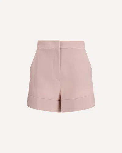 Max Mara Mohair And Silk Canvas Shorts In Pink