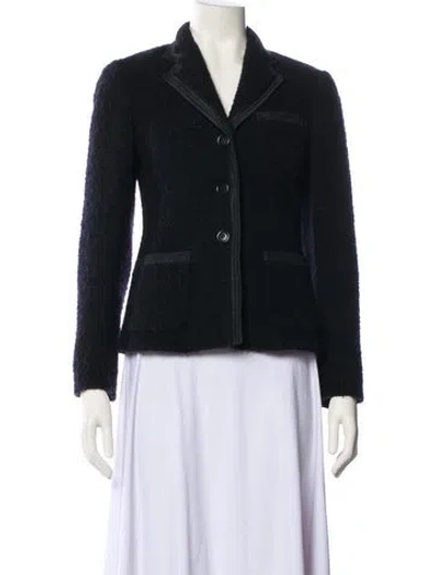 Pre-owned Max Mara Mohair Blazer In Black