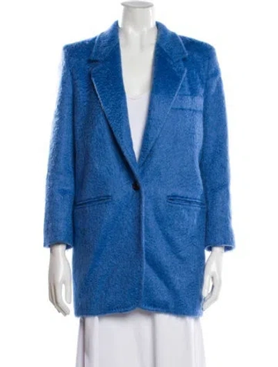 Pre-owned Max Mara Mohair Blazer In Blue