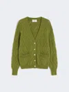 Max Mara Mohair Blend Cardigan In Green