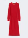 Max Mara Mohair Blend Dress In Red