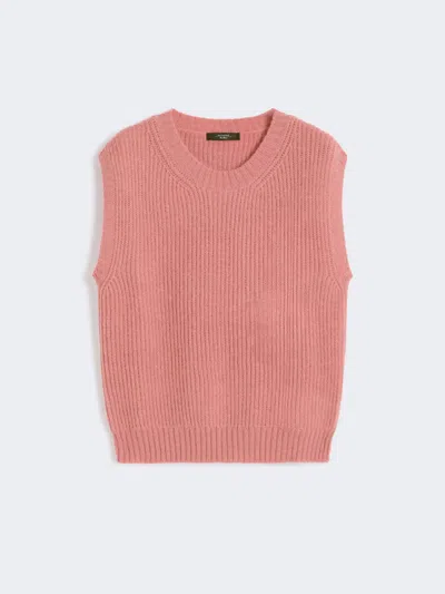 Max Mara Mohair-blend Gilet In Pink