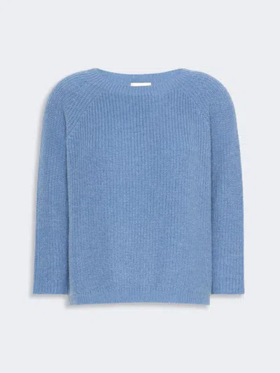 Max Mara Mohair Blend Knit Jumper In Light Blue