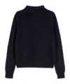 Max Mara Mohair-blend Turtleneck Sweater In Blue