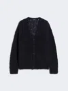 Max Mara Mohair Cardigan In Black