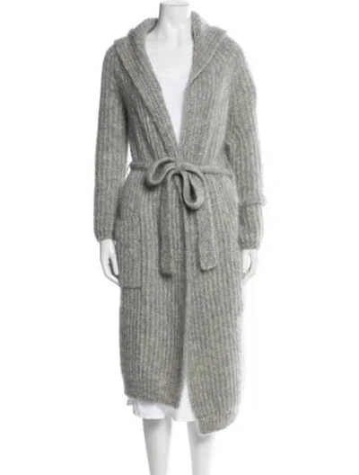 Pre-owned Max Mara Mohair Coat In Gray
