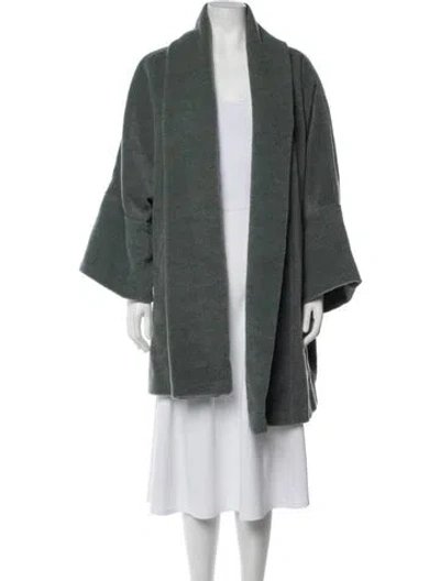 Pre-owned Max Mara Mohair Coat In Green