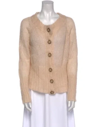 Pre-owned Max Mara Mohair Crew Neck Sweater In Neutral