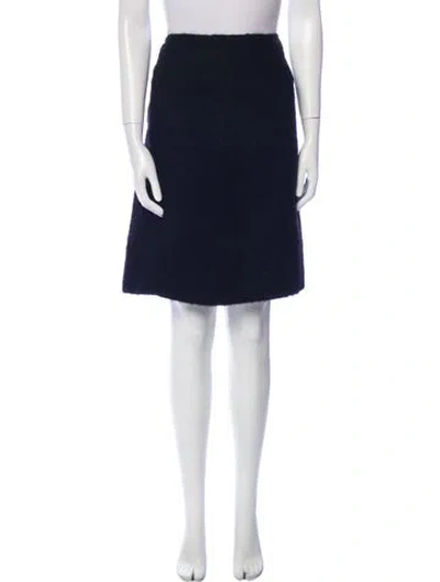 Pre-owned Max Mara Mohair Knee-length Skirt In Blue