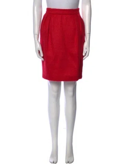Pre-owned Max Mara Mohair Knee-length Skirt W/ Tags In Red