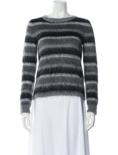 Pre-owned Max Mara Mohair Striped Sweater In Multi