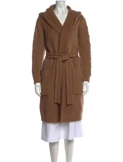 Pre-owned Max Mara Mohair V-neck Sweater W/ Tags In Neutral