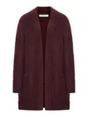 Max Mara Mohair Yarn Cardigan In Red