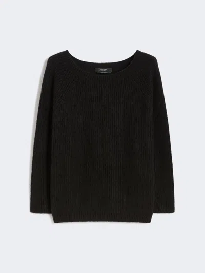 Max Mara Mohair Yarn Jumper In Black