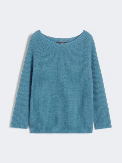 Max Mara Mohair Yarn Jumper In Blue
