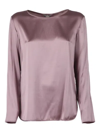 Max Mara Moldava Long-sleeve Top In Purple